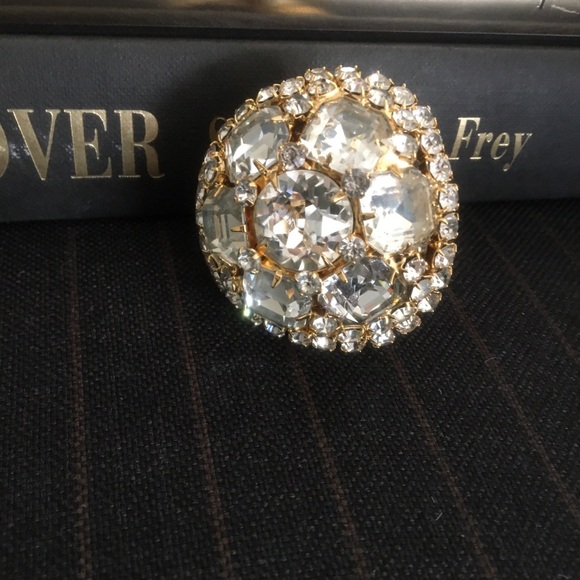 Lawrence VBRA designed Gold and Silver Crystal Ring